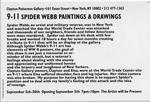 <p>Spider Webb 9/11 Art show invitation at the Outlaw Art Museum, N.Y.C.</p>